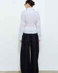 Dana Ruched Button Down Top