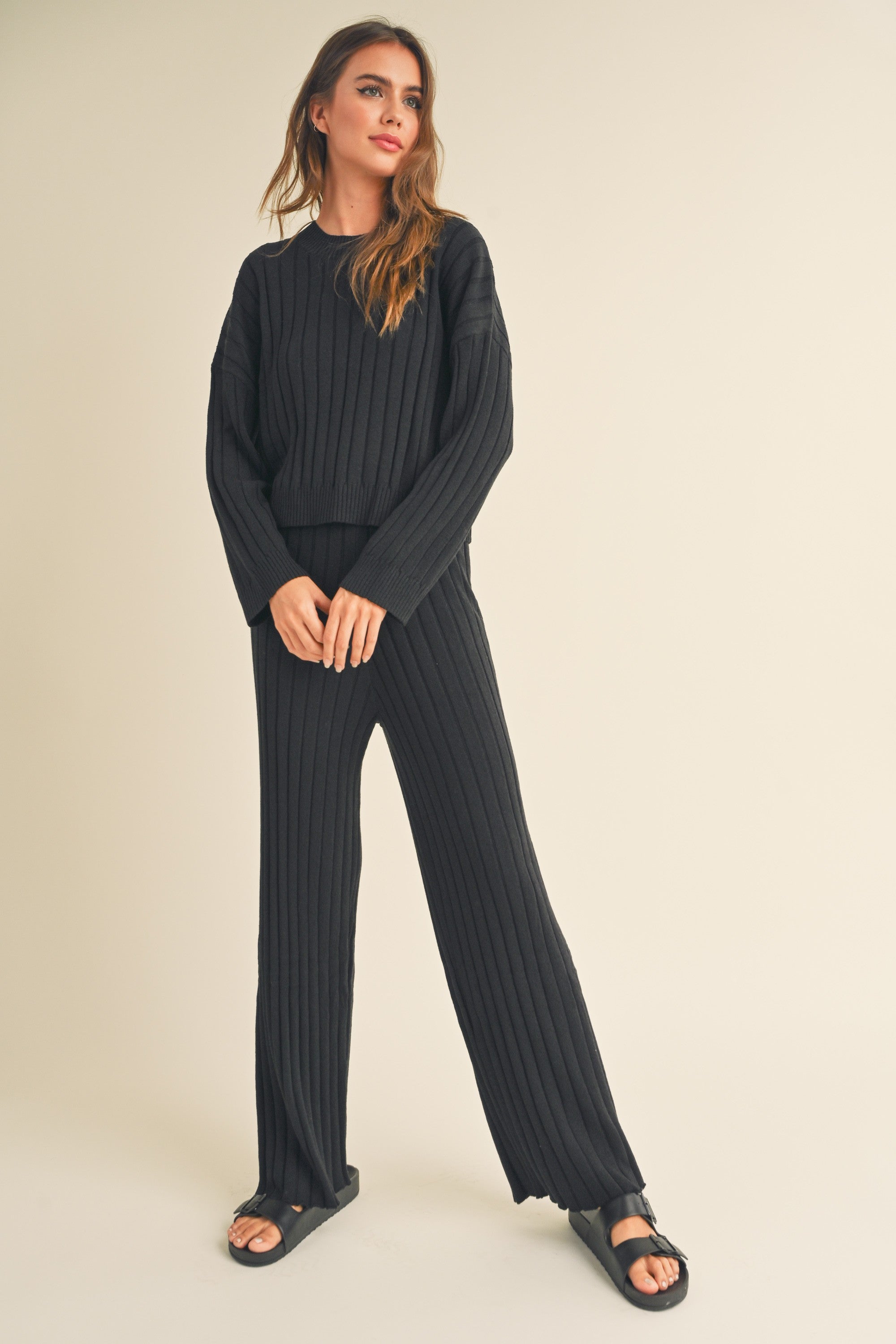 Noah Ribbed Knit Pants – Left On Thread