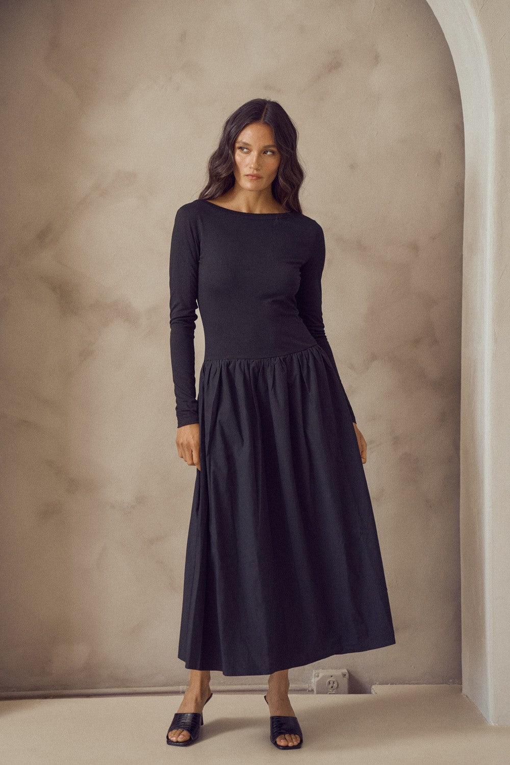 Celeste Drop Waist Midi Dress