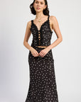 Desi Polka Dot Midi Skirt