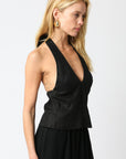 Charlie Linen Halter Top