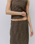 Sab Textured Midi Skirt