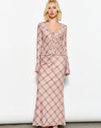 Ria Plaid Mesh Skirt