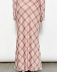 Ria Plaid Mesh Skirt