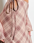 Ria Plaid Mesh Skirt