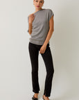 Callie Wide Shoulder Knit Top