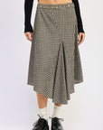 Teddy Gingham Midi Skirt