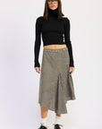 Teddy Gingham Midi Skirt