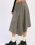 Teddy Gingham Midi Skirt