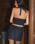 Maeve Denim Mini Skort