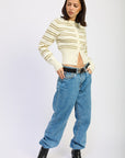 Inez Striped Cardigan
