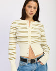 Inez Striped Cardigan