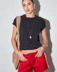 Flinn Satin Track Shorts