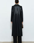 Daria Vegan Leather Longline Coat