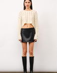 Aaliyah Leather Skort