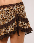 Zariah Chiffon Leopard Skirt