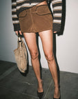 Lana Suede Micro Shorts