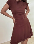 Petra Asymmetric Mini Dress