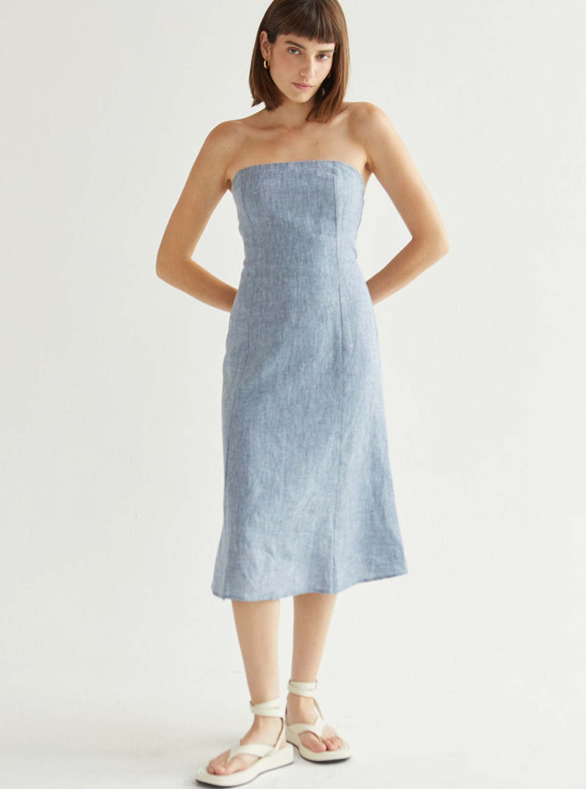 Sofia Linen Midi Dress Sofia Linen Midi Dress