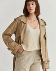Reese Cropped Trench Jacket