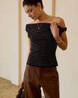 Ashley Twisted Shoulder Top