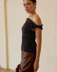 Ashley Twisted Shoulder Top