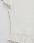 Sheer Plisse Mock Neck Top
