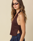 Charlie Linen Halter Top