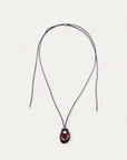 Oval Pebble Cord Necklace