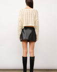 Aaliyah Leather Skort