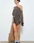 Tamsin Striped Poncho