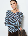 Dree Striped Jersey Knit Top