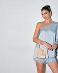 Iris Satin Draped Top