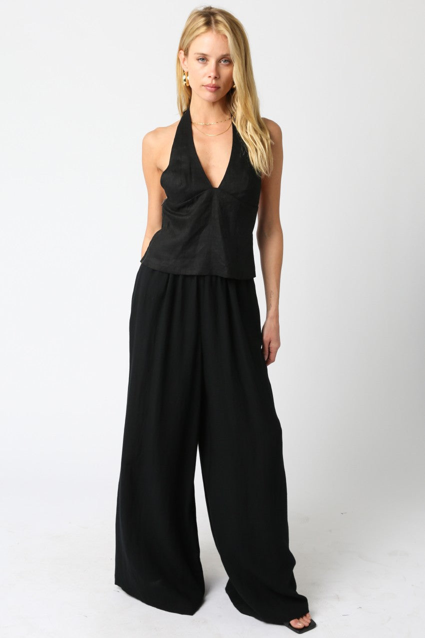 Charlie Linen Halter Top