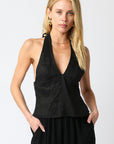 Charlie Linen Halter Top
