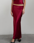Cherris Satin Maxi Skirt