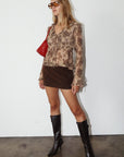 Amber Suede Skort