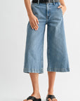 Justine Wide Leg Denim Capris