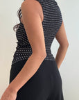 Plisse Polka Dot Top