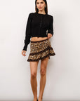 Zariah Chiffon Leopard Skirt