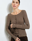 Dree Striped Jersey Knit Top