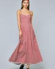 Vintage Gingham Maxi Dress