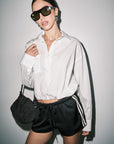 Flinn Satin Track Shorts