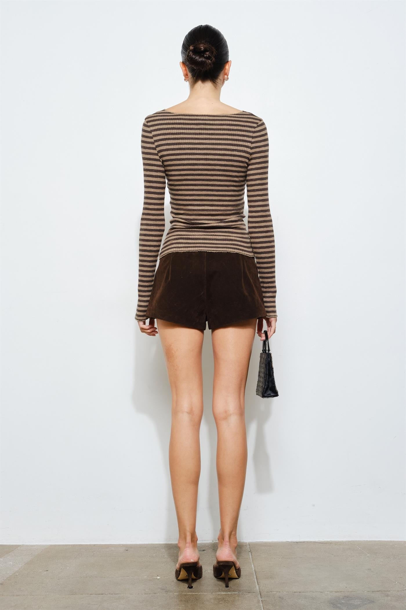 Dree Striped Jersey Knit Top