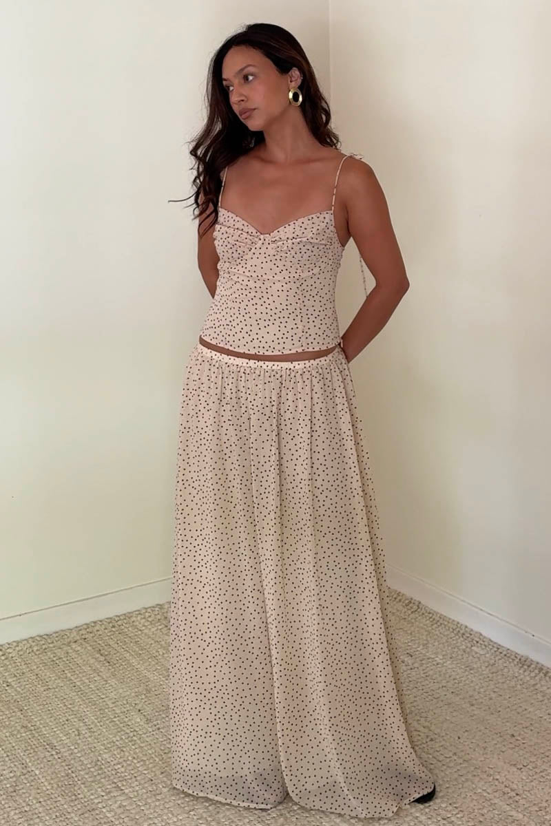 Priscilla Polka Dot Maxi Skirt