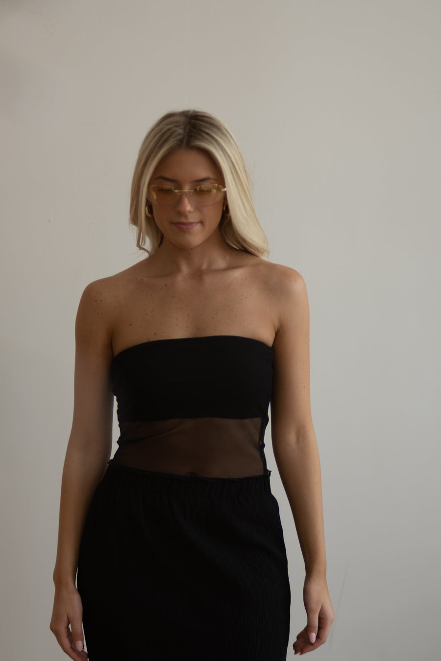 Mulholland Mesh Tube Top