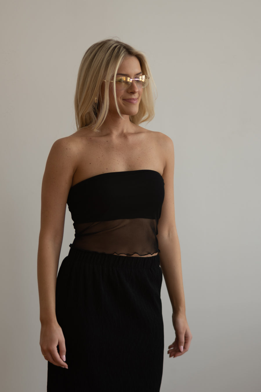 Mulholland Mesh Tube Top