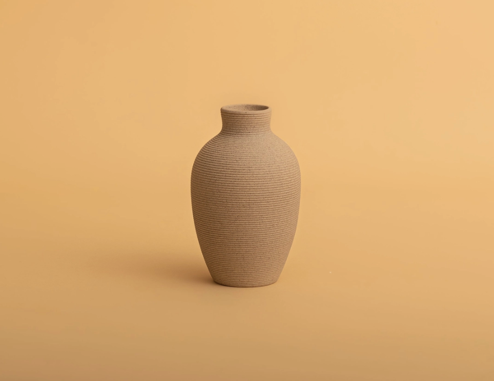 Curvy Ribbed Vase