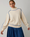 Vicky Contrast Stitch Sweater