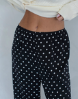 Polka Dot Satin Pants